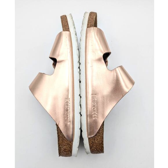 Birkenstock Arizona Soft Footbed Sandal Unisex Metallic Copper Sz US W8/M6 EU39 - Picture 6 of 16